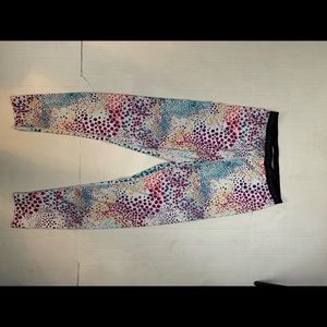 BURTON DRYRIDE STOUT WHITE DOTS PRINT BASE LAYER LEGGINGS SIZE Youth XL